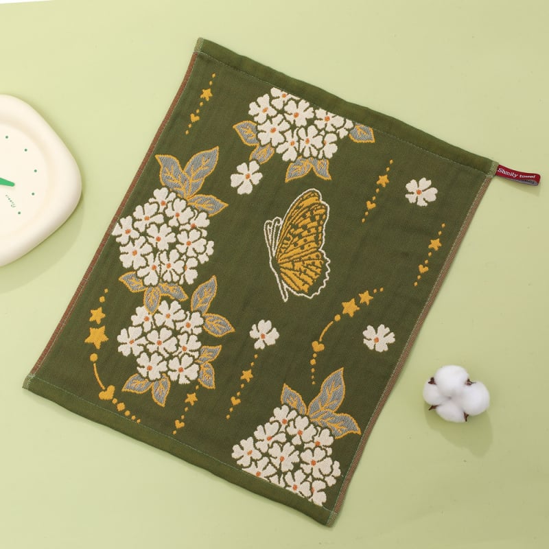 100% pamut arc törölköző, négy réteg, jacquard szövés, nemzeti stílusú motívum, logó nyomtatás