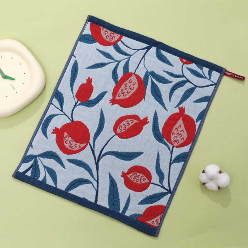 100% pamut arc törölköző, négy réteg, jacquard szövés, nemzeti stílusú motívum, logó nyomtatás