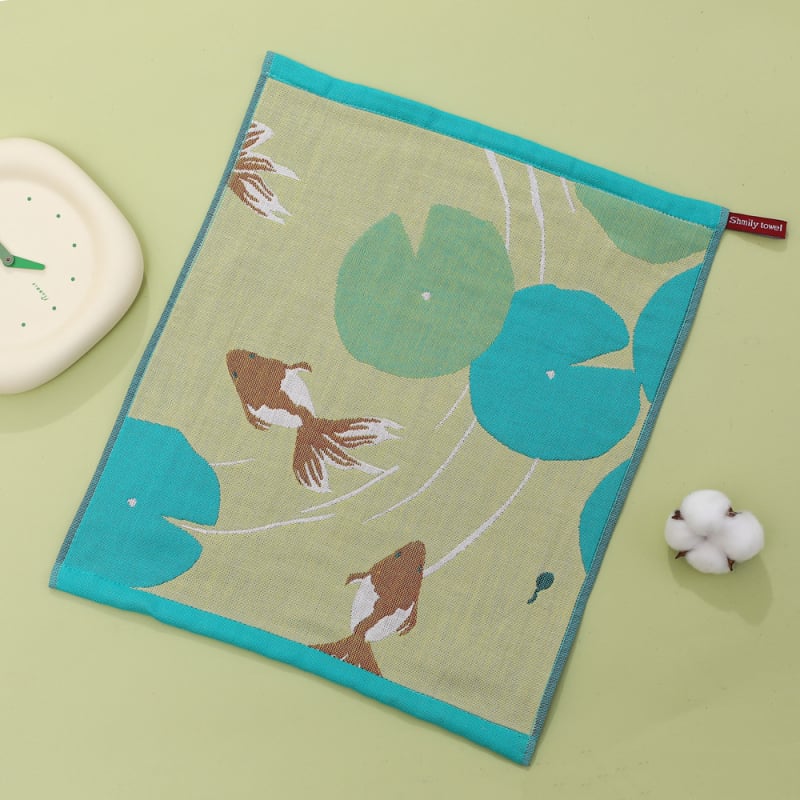 100% pamut arc törölköző, négy réteg, jacquard szövés, nemzeti stílusú motívum, logó nyomtatás