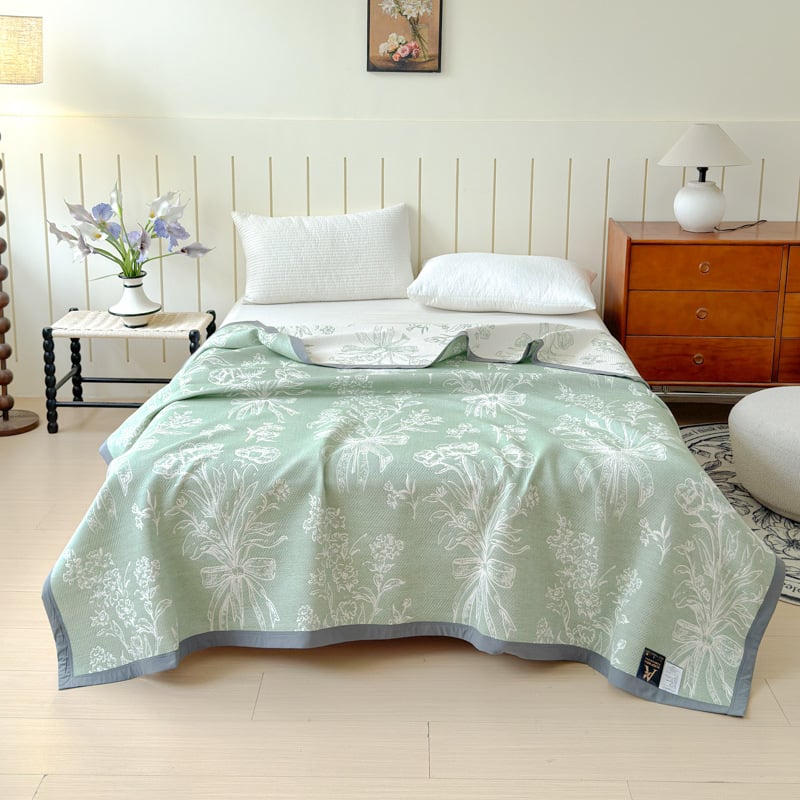 Kolmkihiline puuvillane marlitek vasaraks lillemustriga, 1,1–1,5 kg