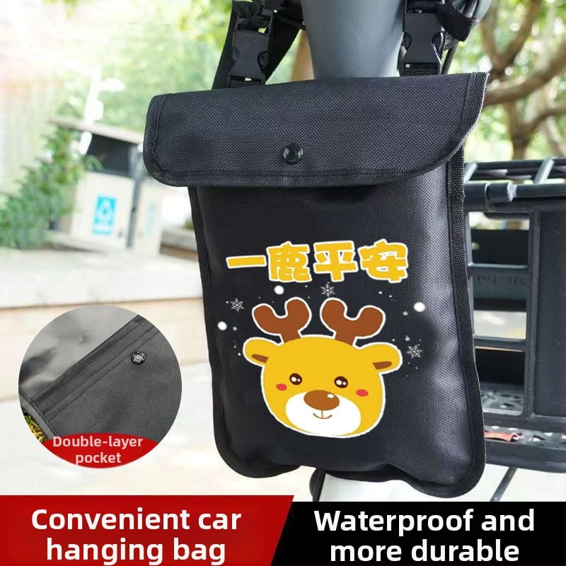 Предна водоустойчива чанта за електрически превозни средства – Oxford плат, съхранение за телефон и ключове, подходяща за велосипеди и електрически скутери