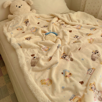 Multikas kass plüüs tekk, paks Milk Velvet kattega, talve une jaoks hubane, kohandatav