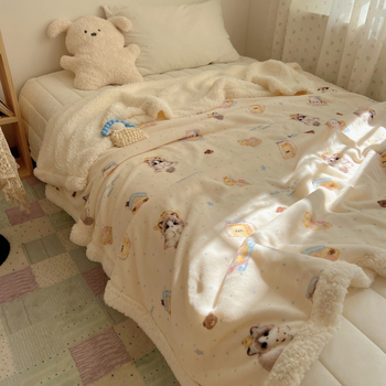 Multikas kass plüüs tekk, paks Milk Velvet kattega, talve une jaoks hubane, kohandatav