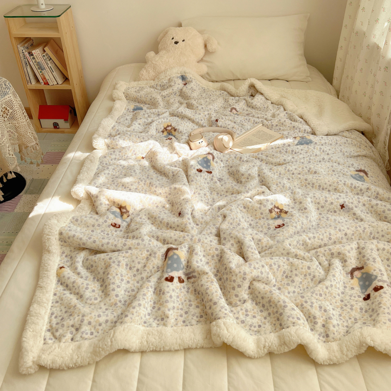 Multikas kass plüüs tekk, paks Milk Velvet kattega, talve une jaoks hubane, kohandatav