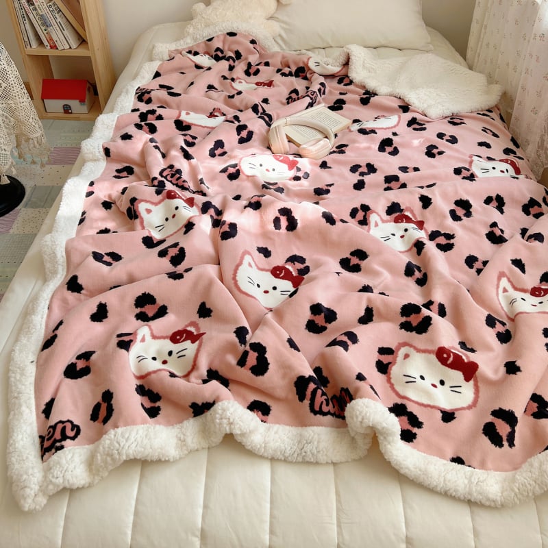 Multikas kass plüüs tekk, paks Milk Velvet kattega, talve une jaoks hubane, kohandatav