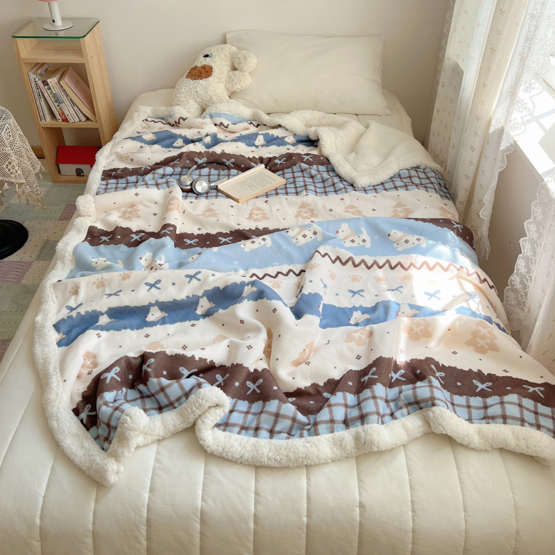 Multikas kass plüüs tekk, paks Milk Velvet kattega, talve une jaoks hubane, kohandatav