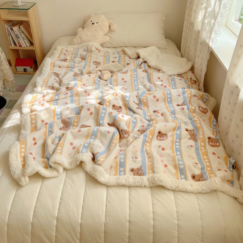 Multikas kass plüüs tekk, paks Milk Velvet kattega, talve une jaoks hubane, kohandatav