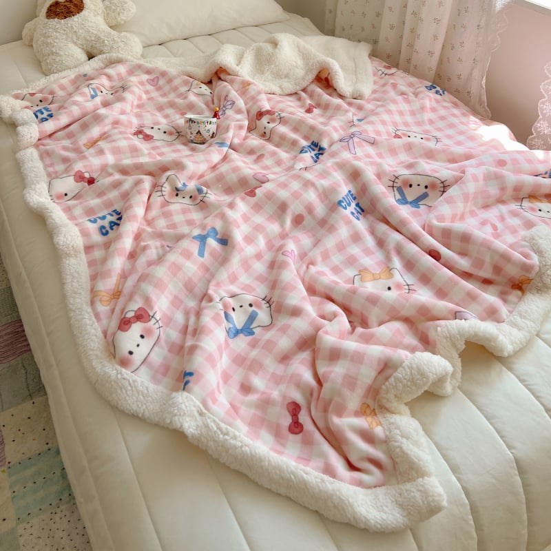 Multikas kass plüüs tekk, paks Milk Velvet kattega, talve une jaoks hubane, kohandatav