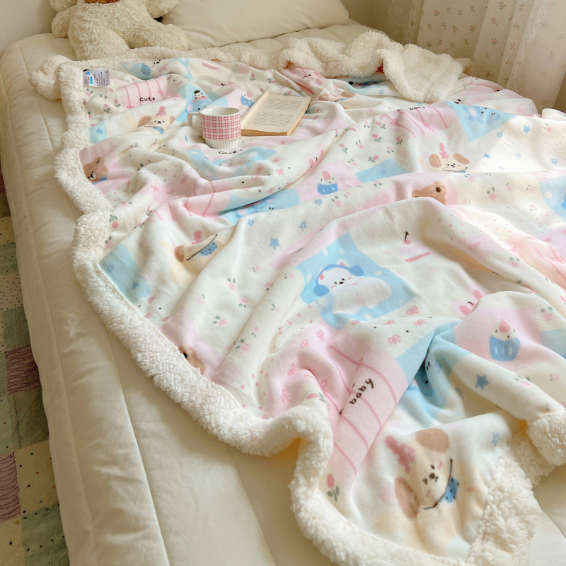 Multikas kass plüüs tekk, paks Milk Velvet kattega, talve une jaoks hubane, kohandatav