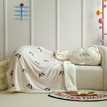 Kõrge kaaluga tekk mustriga lastele ja imikutele, pilvepehme Sherpa fleece, sobib kevadeks ja sügiseks, lihtne ja moodne stiil