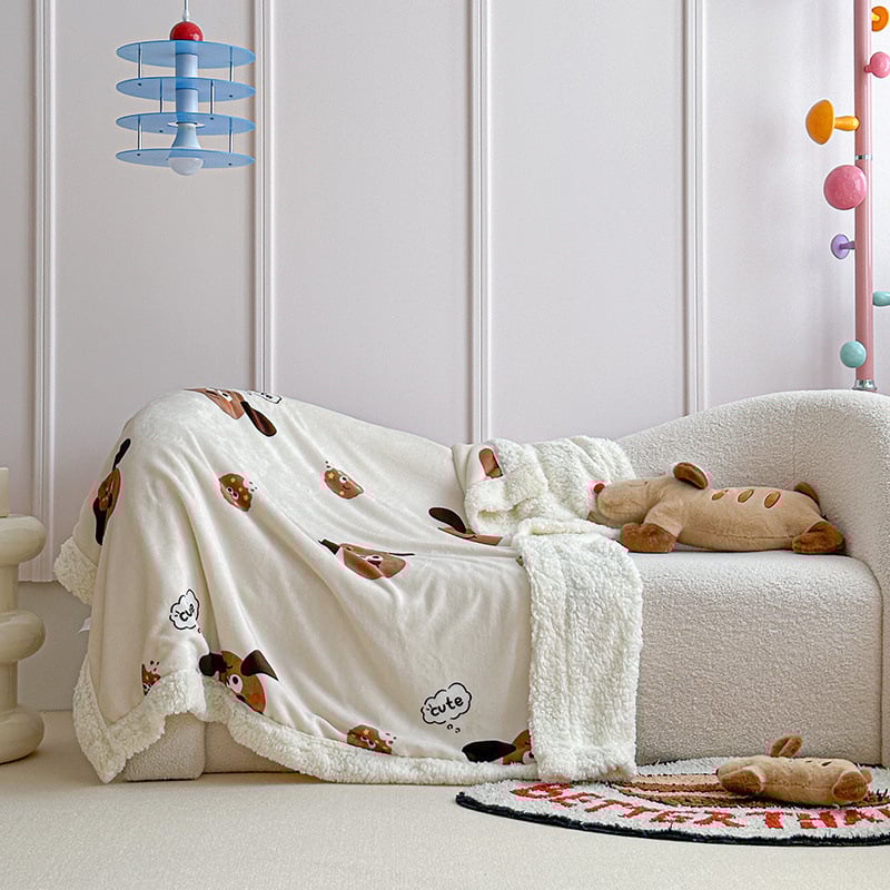 Kõrge kaaluga tekk mustriga lastele ja imikutele, pilvepehme Sherpa fleece, sobib kevadeks ja sügiseks, lihtne ja moodne stiil