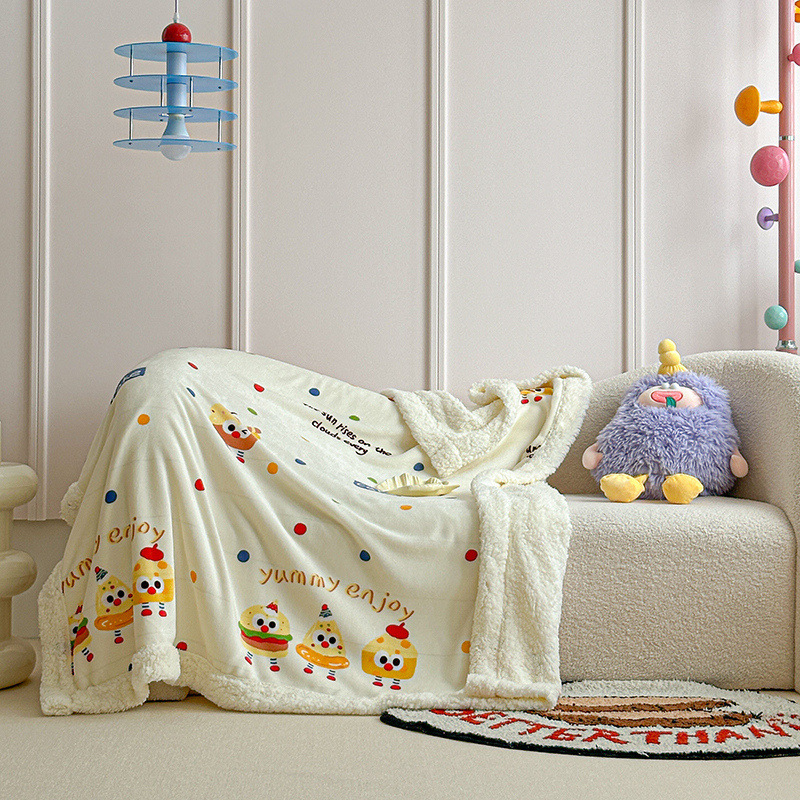 Kõrge kaaluga tekk mustriga lastele ja imikutele, pilvepehme Sherpa fleece, sobib kevadeks ja sügiseks, lihtne ja moodne stiil