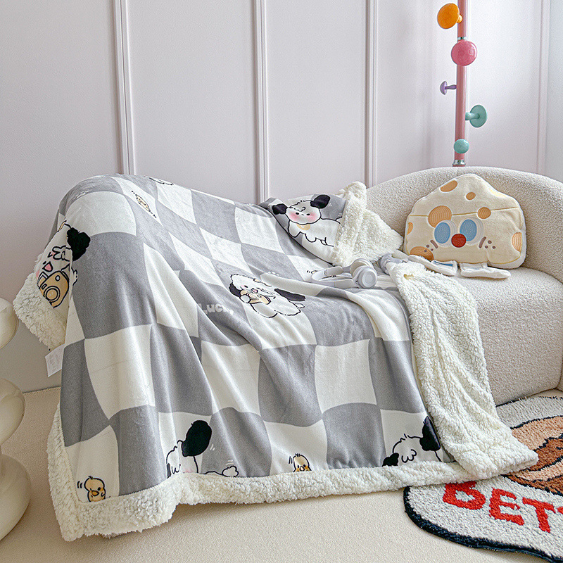 Kõrge kaaluga tekk mustriga lastele ja imikutele, pilvepehme Sherpa fleece, sobib kevadeks ja sügiseks, lihtne ja moodne stiil