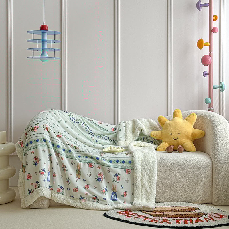 Kõrge kaaluga tekk mustriga lastele ja imikutele, pilvepehme Sherpa fleece, sobib kevadeks ja sügiseks, lihtne ja moodne stiil