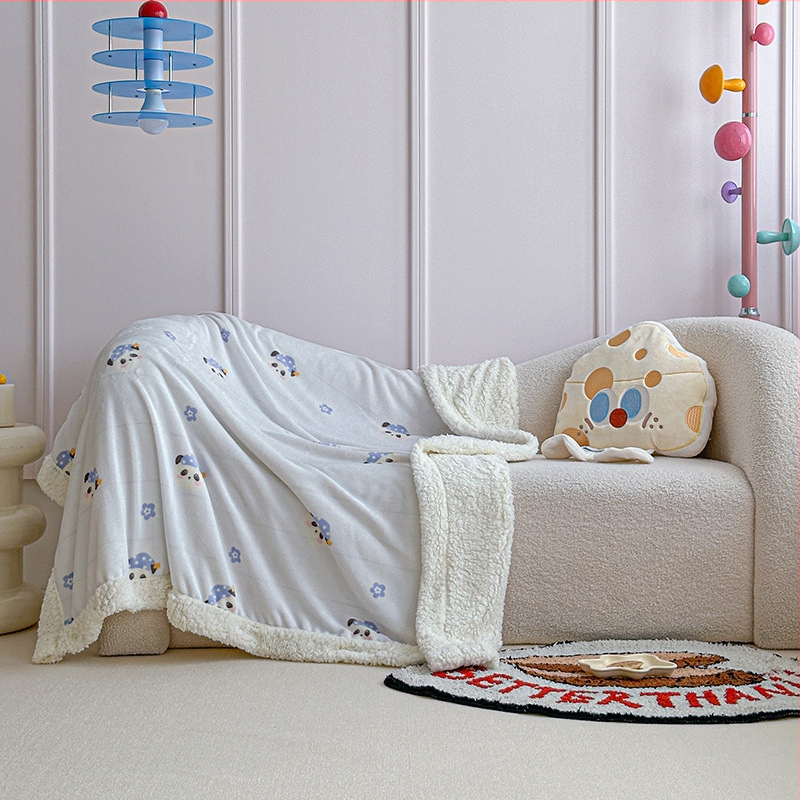 Kõrge kaaluga tekk mustriga lastele ja imikutele, pilvepehme Sherpa fleece, sobib kevadeks ja sügiseks, lihtne ja moodne stiil