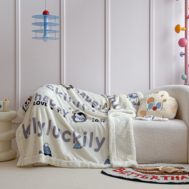 Kõrge kaaluga tekk mustriga lastele ja imikutele, pilvepehme Sherpa fleece, sobib kevadeks ja sügiseks, lihtne ja moodne stiil