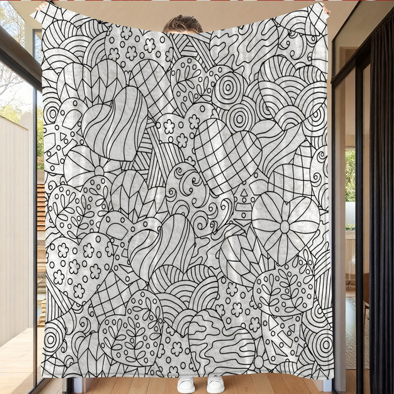 Kahepoolne sametiga geomeetrilise mustriga tekk, Põhjama stiil, 300–500 g, kohandamine saadaval