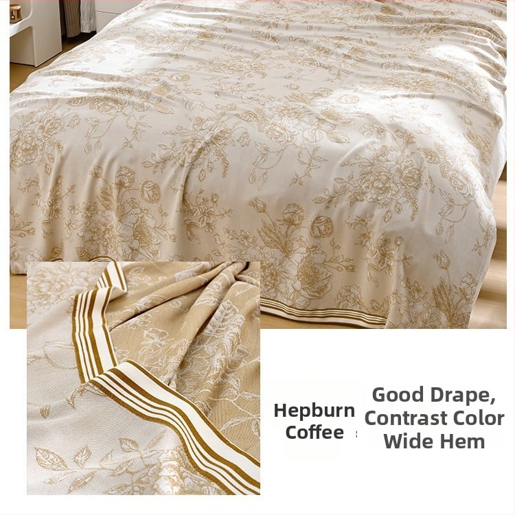 Bambuszrostból készült takaró – hűs Ice Silk érzet, egész évben használható, virágos minta, modern minimalist stílus, súly 800-999 g