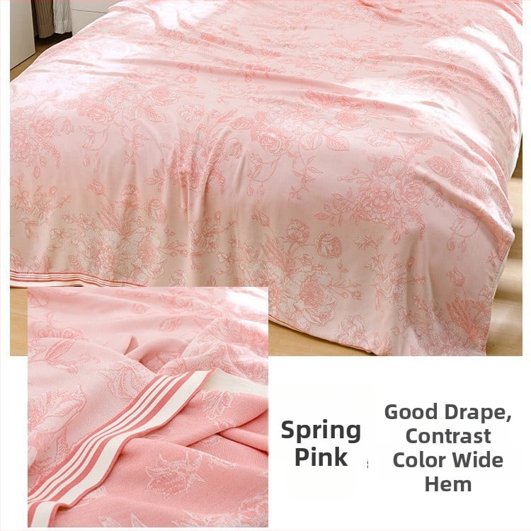 Bambuszrostból készült takaró – hűs Ice Silk érzet, egész évben használható, virágos minta, modern minimalist stílus, súly 800-999 g