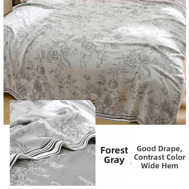 Bambuszrostból készült takaró – hűs Ice Silk érzet, egész évben használható, virágos minta, modern minimalist stílus, súly 800-999 g