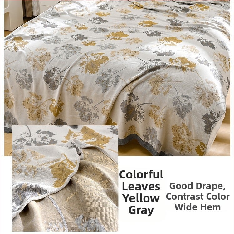 Bambuszrostból készült takaró – hűs Ice Silk érzet, egész évben használható, virágos minta, modern minimalist stílus, súly 800-999 g