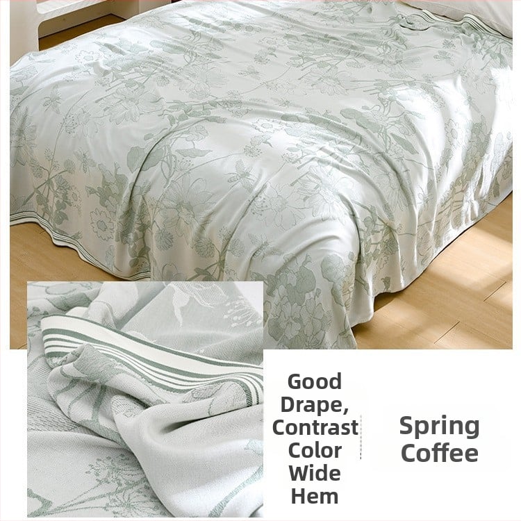 Bambuszrostból készült takaró – hűs Ice Silk érzet, egész évben használható, virágos minta, modern minimalist stílus, súly 800-999 g