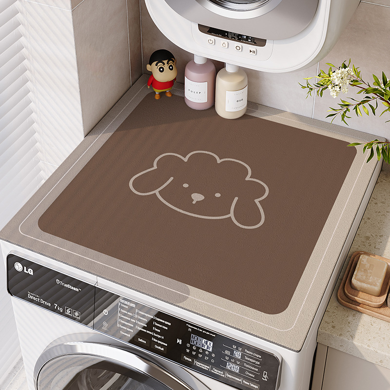 Veļas mazgājamās mašīnas pārsegs ar diatomīta mālu, karikatūru stils, putekļu aizsardzība un ūdens uzsūkšana