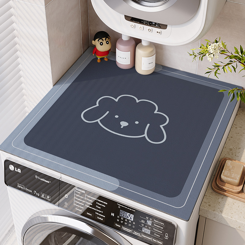 Veļas mazgājamās mašīnas pārsegs ar diatomīta mālu, karikatūru stils, putekļu aizsardzība un ūdens uzsūkšana