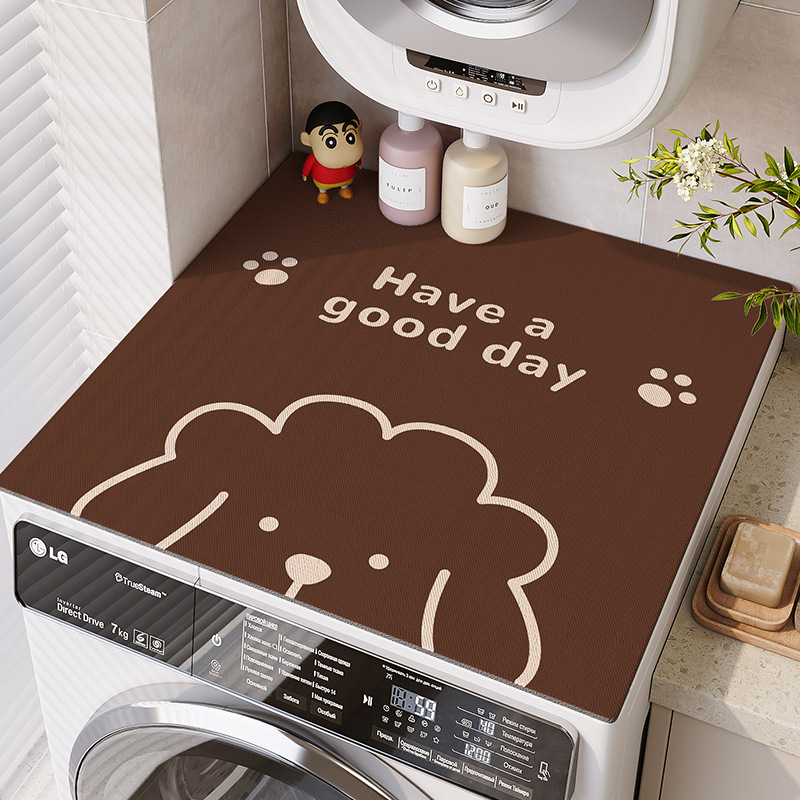 Veļas mazgājamās mašīnas pārsegs ar diatomīta mālu, karikatūru stils, putekļu aizsardzība un ūdens uzsūkšana