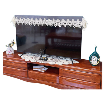 Televizora pārsegs no auduma, moderns minimālistiskais stils, sietveida mežģīne, pret putekļiem, pielāgojams