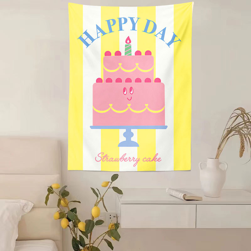 Zidni gobelin, pravokutnog oblika, 100% poliester, motiv krajolika s medvjedima i cvijećem, digitalni toplinski prijenos tiska, pogodna za dnevni boravak, spavaću sobu i vanjske prostore