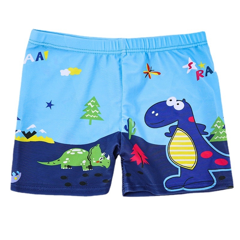 Vaikų plaukimo šortai su karikatūrų spauda, kvėpuojantys, greitai džiūstantys; audinys poliesteris 88%, vidinis pamušalas 12%