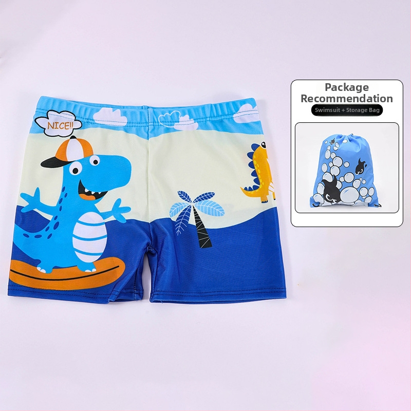 Vaikų plaukimo šortai su karikatūrų spauda, kvėpuojantys, greitai džiūstantys; audinys poliesteris 88%, vidinis pamušalas 12%