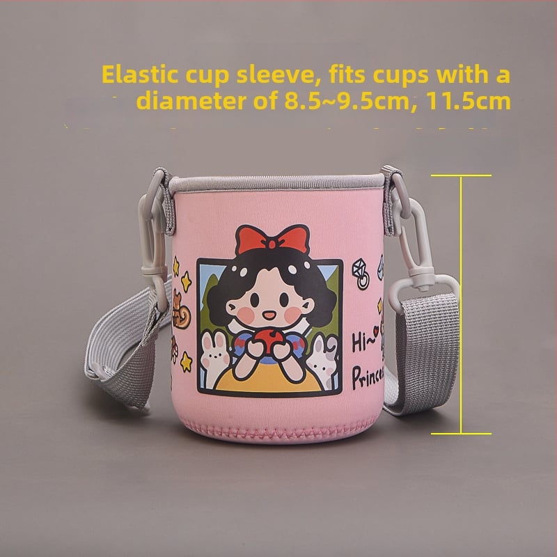 Laste tassiümbris - karikatuurne disain, kanga materjal, kohandamine saadaval, logotüübi trükkimine võimalik, esmaklassiline kvaliteet