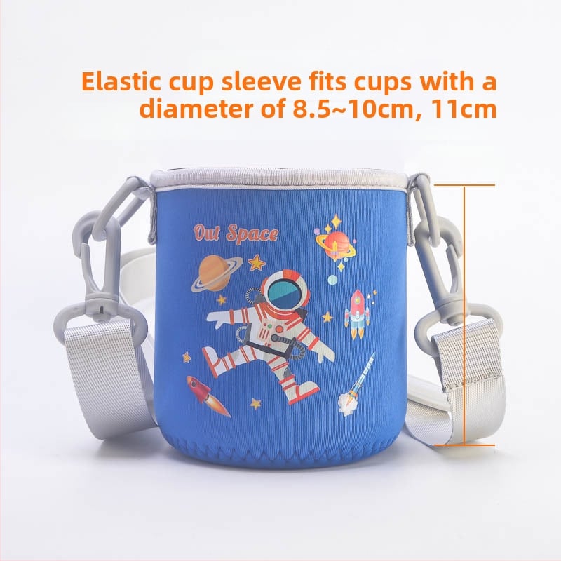 Laste tassiümbris - karikatuurne disain, kanga materjal, kohandamine saadaval, logotüübi trükkimine võimalik, esmaklassiline kvaliteet