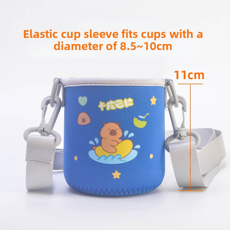 Laste tassiümbris - karikatuurne disain, kanga materjal, kohandamine saadaval, logotüübi trükkimine võimalik, esmaklassiline kvaliteet