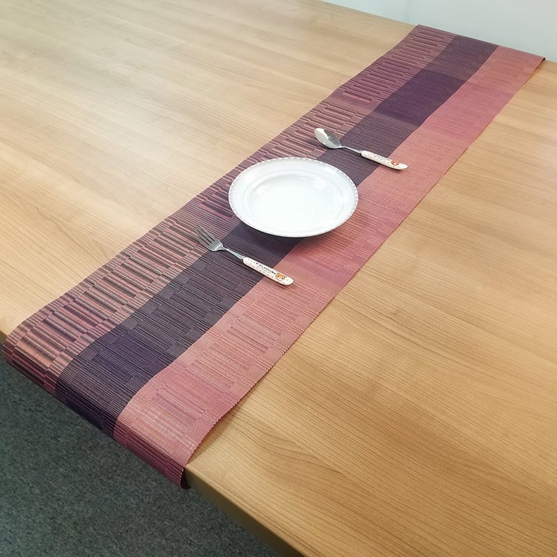 Stalo runner PVC 70% + PET 30%, Dryžuotas raštas, Naujasis Kinų stilius, Pritaikomas, Biodegraduojamas