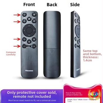 CN3A61 Hisense nuotolinio valdymo apsauginis silikoninis dėklas, pilna apsauga, atsparus smūgiams, medvilnės pamušalas, paprastas ir šiuolaikiškas stilius, dulkių atsparus