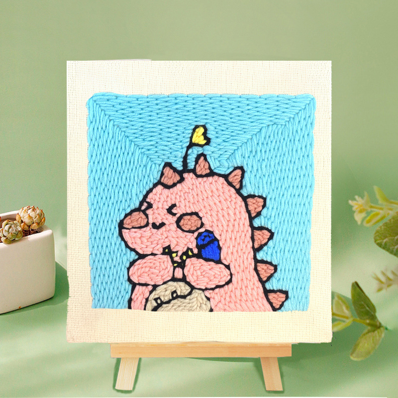 Krustšūšanas komplekts ar karikatūru/anime motīvu, mūsdienīgs minimālisma stils; piemērots viesistabai vai guļamistabai.