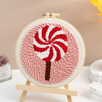 Ojindiy Punch Needle Adatu Komplekts – Kokvilna, Svētku Raksts, DIY Audumu Izšūšana