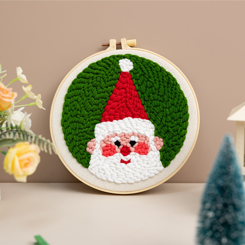 Ojindiy Punch Needle Adatu Komplekts – Kokvilna, Svētku Raksts, DIY Audumu Izšūšana