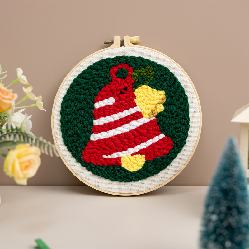 Ojindiy Punch Needle Adatu Komplekts – Kokvilna, Svētku Raksts, DIY Audumu Izšūšana