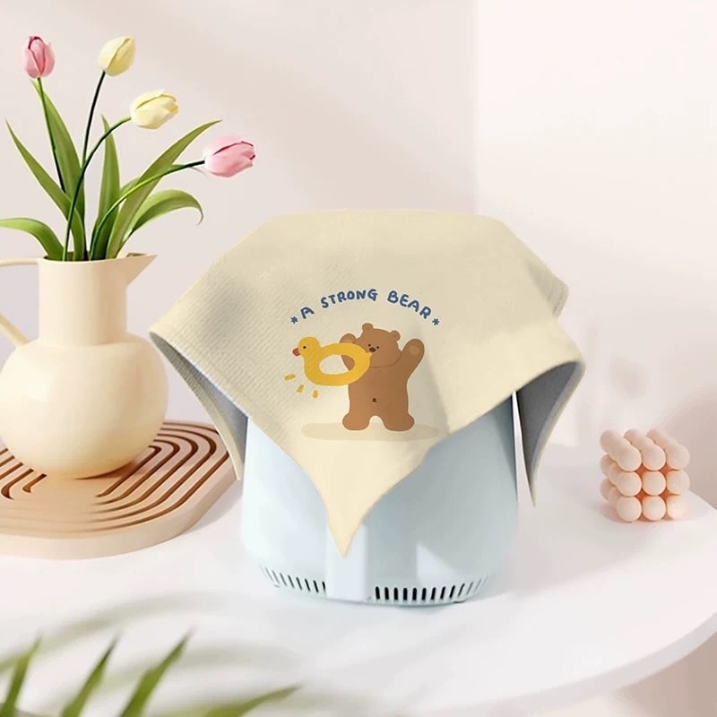 Karikatuuristiililine tolmukate kodumas kodastes | polüestri kiud | XDRD151 | elutuba, söögituba, kaubandusruumid, muud