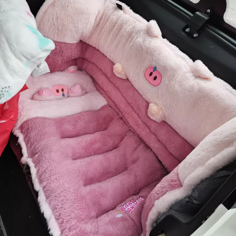 Elektrinis triciklas žieminei sėdynės pagalvė su nugaros atrama, integruotas gaubtas, fleece audinys priekinėms ir galinėms sėdynėms