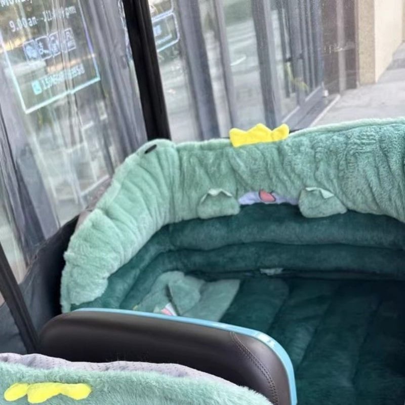 Elektrinis triciklas žieminei sėdynės pagalvė su nugaros atrama, integruotas gaubtas, fleece audinys priekinėms ir galinėms sėdynėms