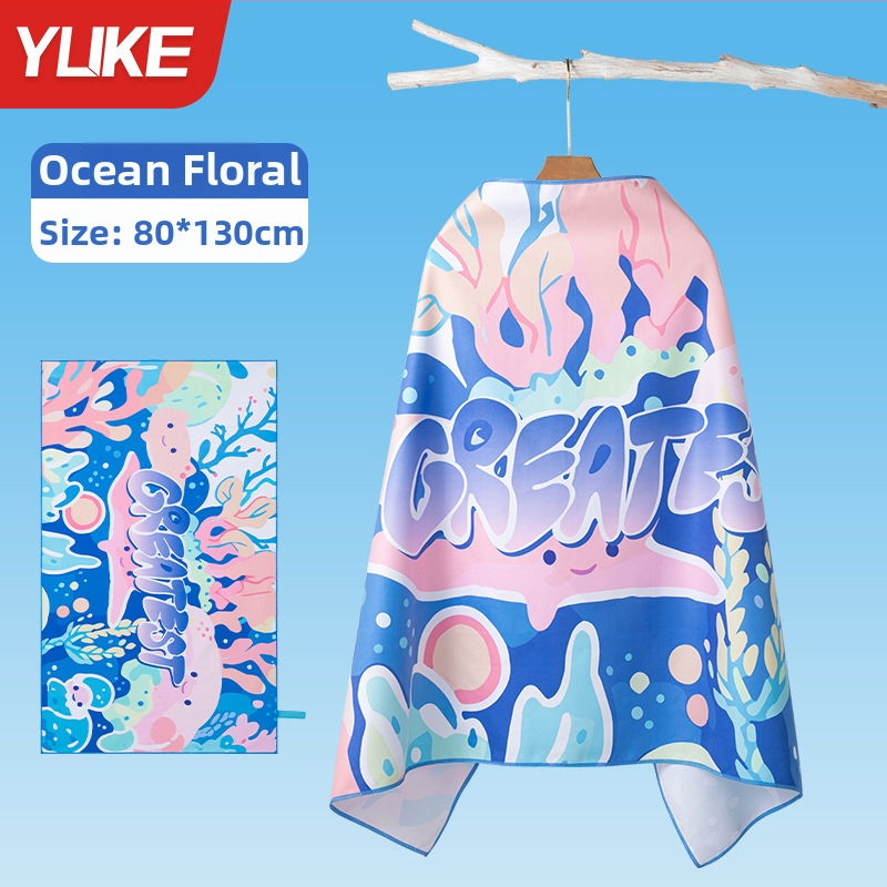 Yuke Vaikų greitai džiūstantis plaukimo rankšluostis su chalatu – sugeriantis plaukimo, 200–300 g, 16 siūlų Jacquard, siuvimas