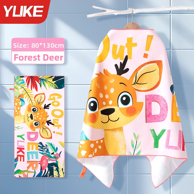 Yuke Vaikų greitai džiūstantis plaukimo rankšluostis su chalatu – sugeriantis plaukimo, 200–300 g, 16 siūlų Jacquard, siuvimas