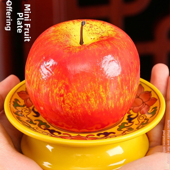 Vaisių lėkštė Budai, dekoratyvinė lėkštė su šilko gėle, universalaus stiliaus, paviršius: kitas, dovana gimtadieniui