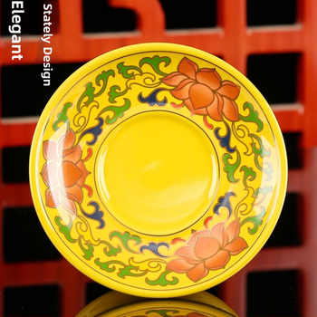 Vaisių lėkštė Budai, dekoratyvinė lėkštė su šilko gėle, universalaus stiliaus, paviršius: kitas, dovana gimtadieniui