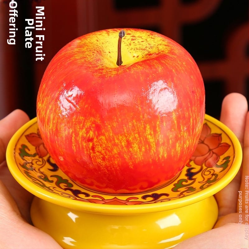 Vaisių lėkštė Budai, dekoratyvinė lėkštė su šilko gėle, universalaus stiliaus, paviršius: kitas, dovana gimtadieniui